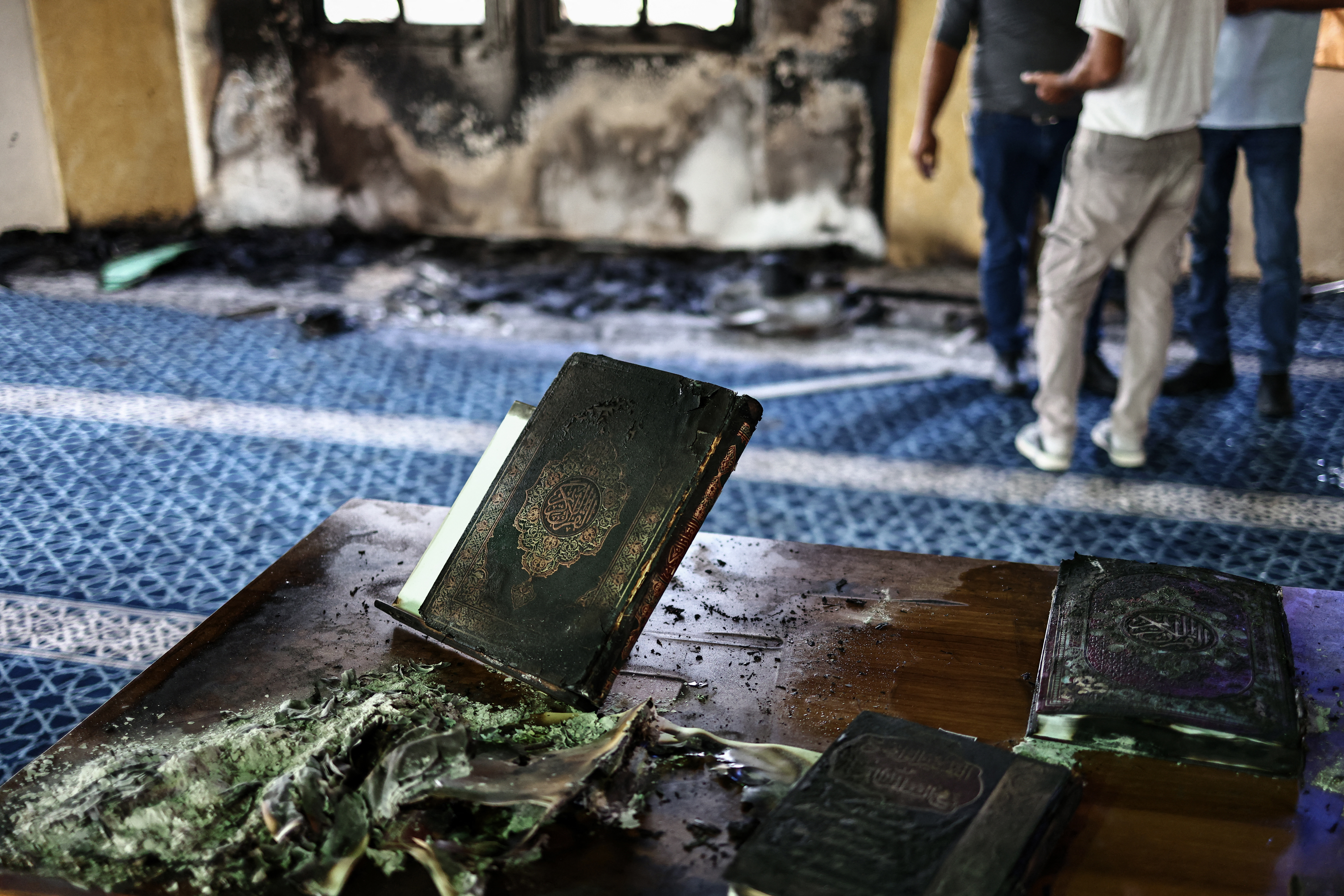 Israeli settlers torch West Bank mosque, amid surge in settler violence